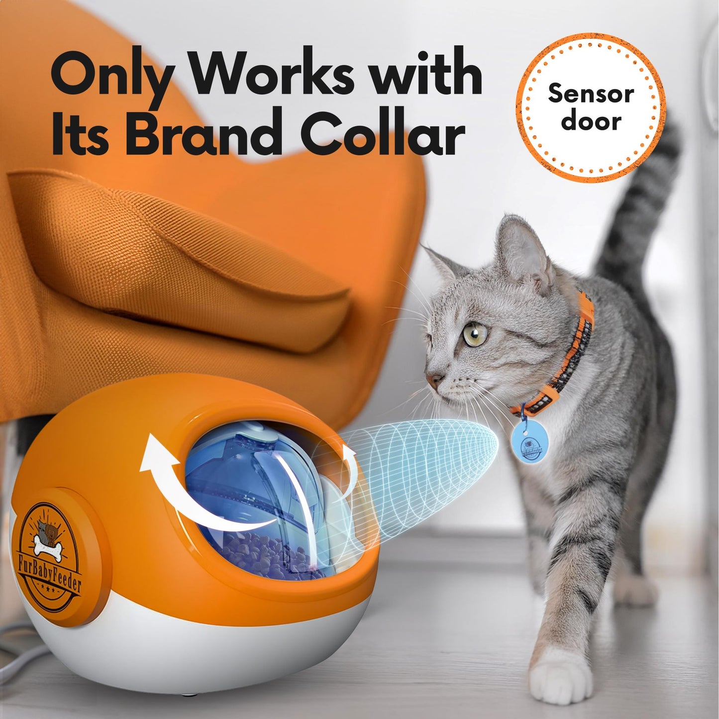 FurBabyFeeder Sphere Automatic RFID Cat Feeder 2-Tag Bundle for Multi-Pet Homes