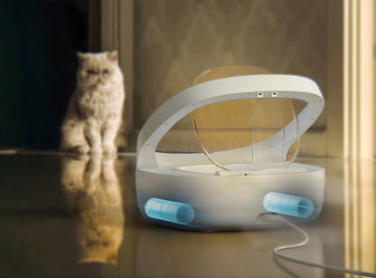 FurBabyFeeder Mini Automatic Cat Feeder - RFID Cat Food Dispenser with Collar Sensor - App Controll - Bluetooth - Ice Pack - Suitable for Both Wet and Dry Food - Multi-Pet