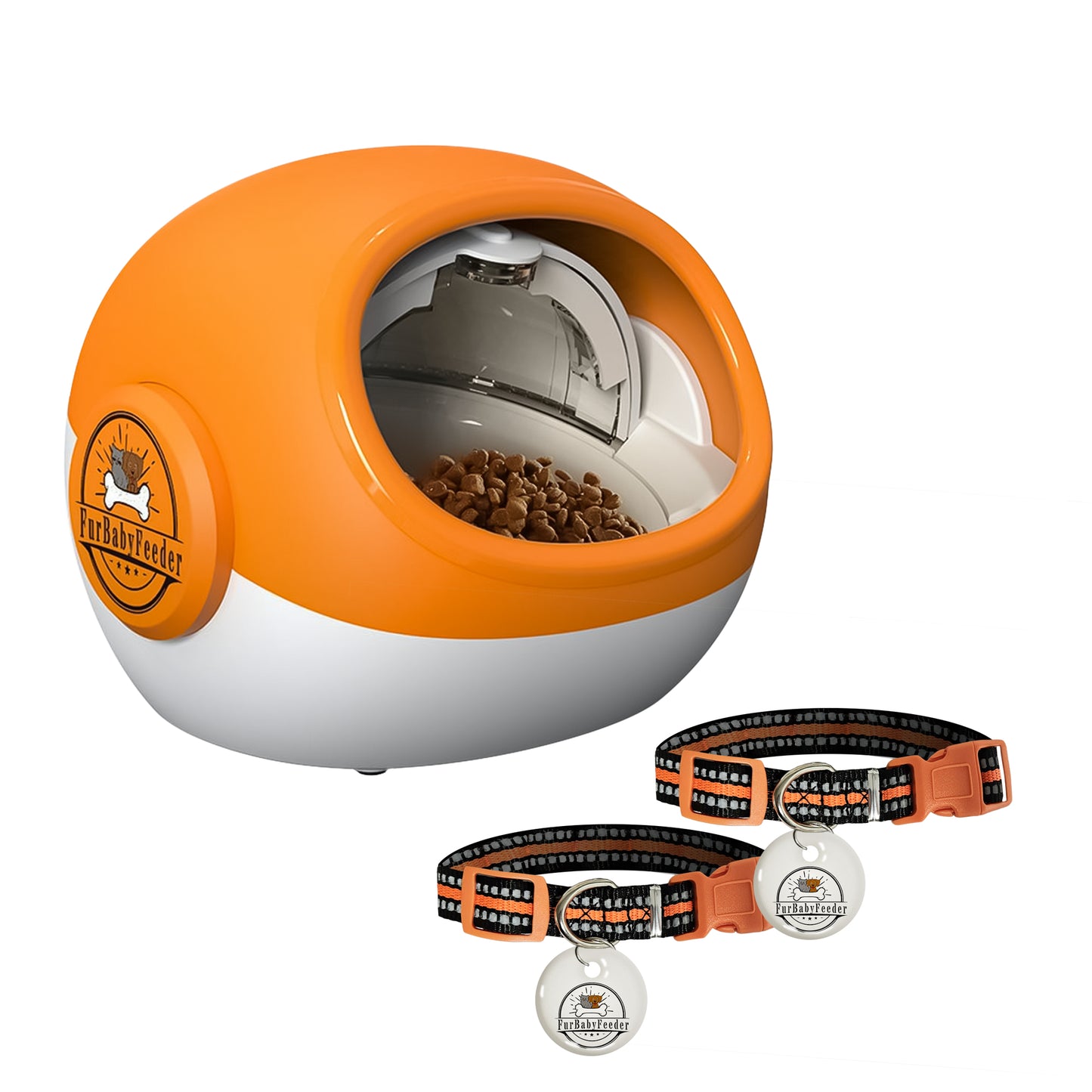FurBabyFeeder Sphere Automatic RFID Cat Feeder 2-Tag Bundle for Multi-Pet Homes