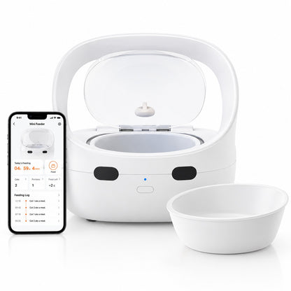 FurBabyFeeder Mini RFID Cat Feeder 2-Bowl Bundle – Includes Extra Bowl