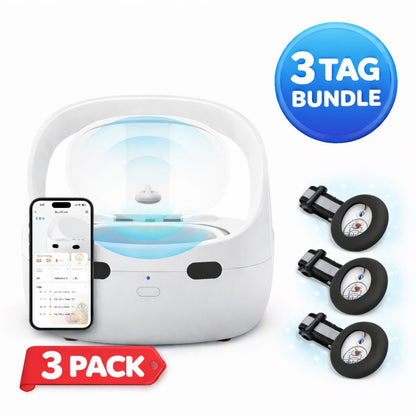 FurBabyFeeder Mini Automatic Cat Feeder 3-Tag Bundle