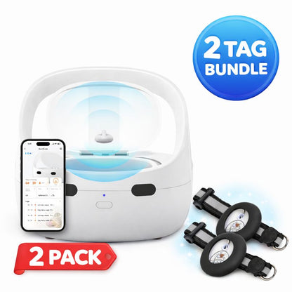 FurBabyFeeder Mini Automatic Cat Feeder 2-Tag Bundle