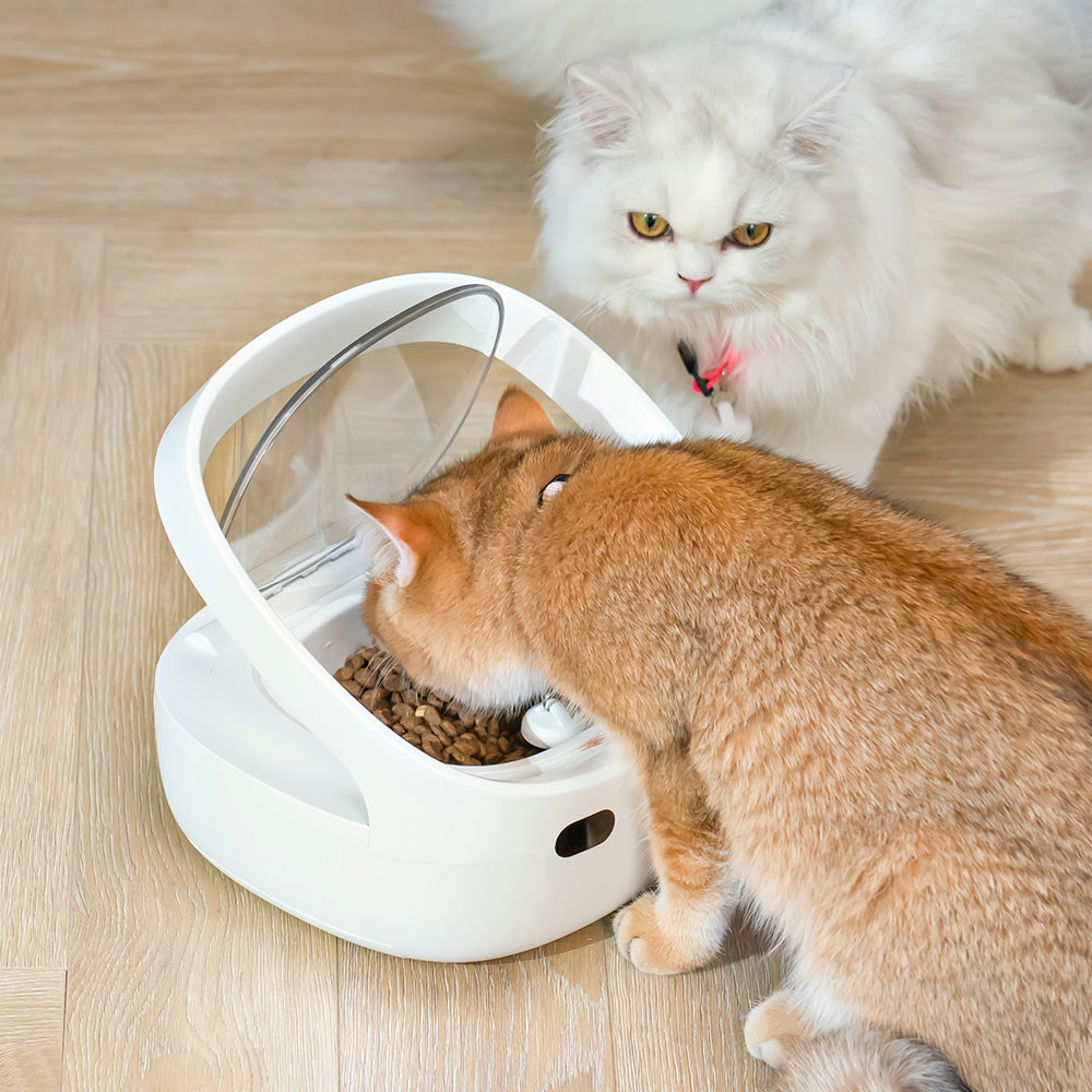 FurBabyFeeder Mini Automatic Cat Feeder - RFID Cat Food Dispenser with Collar Sensor - App Controll - Bluetooth - Ice Pack - Suitable for Both Wet and Dry Food - Multi-Pet