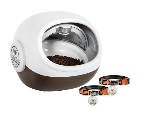 FurBabyFeeder Sphere Automatic RFID Cat Feeder 2-Tag Bundle for Multi-Pet Homes