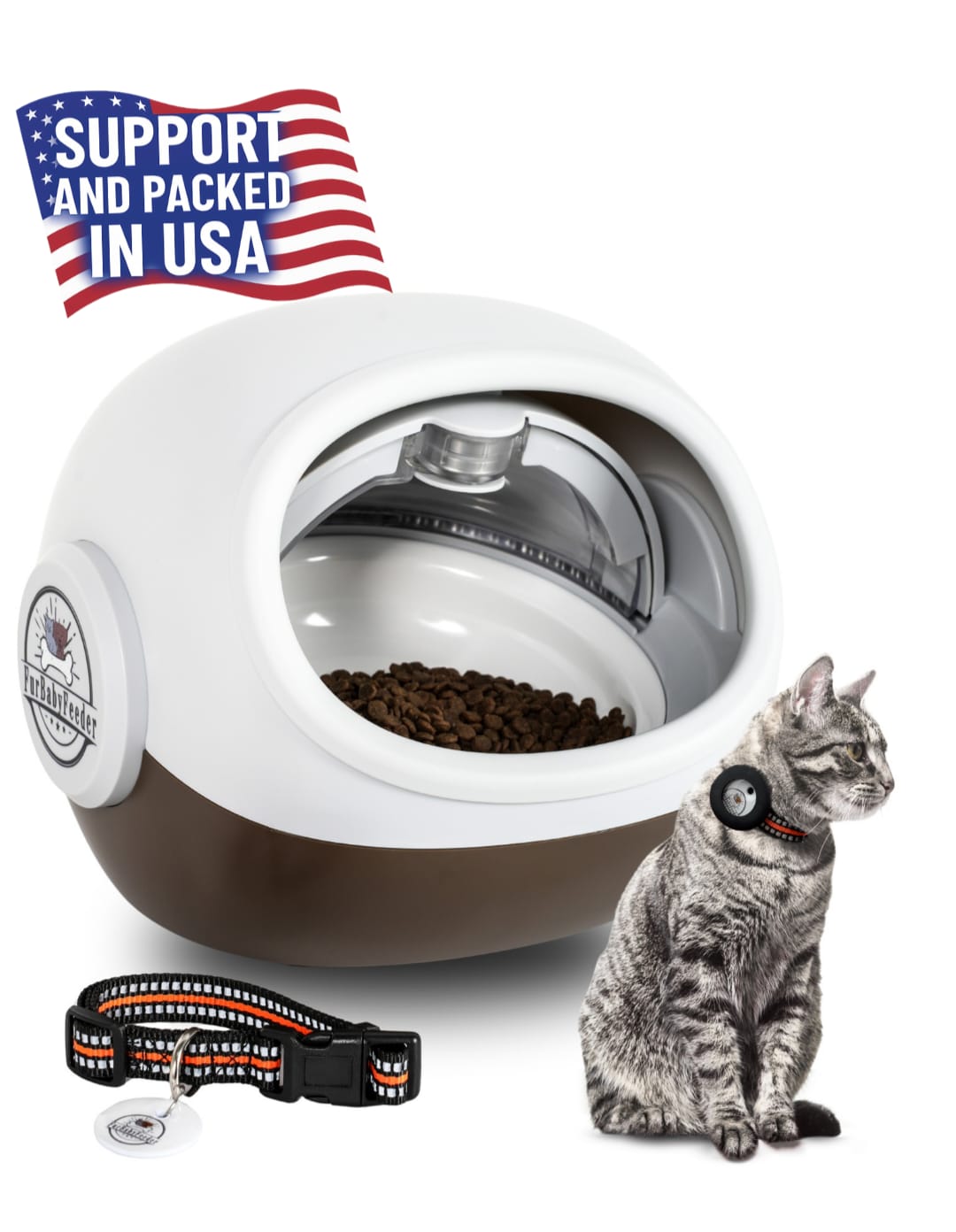 FurBabyFeeder Sphere – Automatic RFID Microchip Pet Feeder for Secure Pet Meals