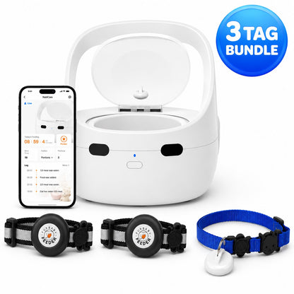FurBabyFeeder Mini RFID Cat Feeder 3-Tag Bundle Stops Food Stealing