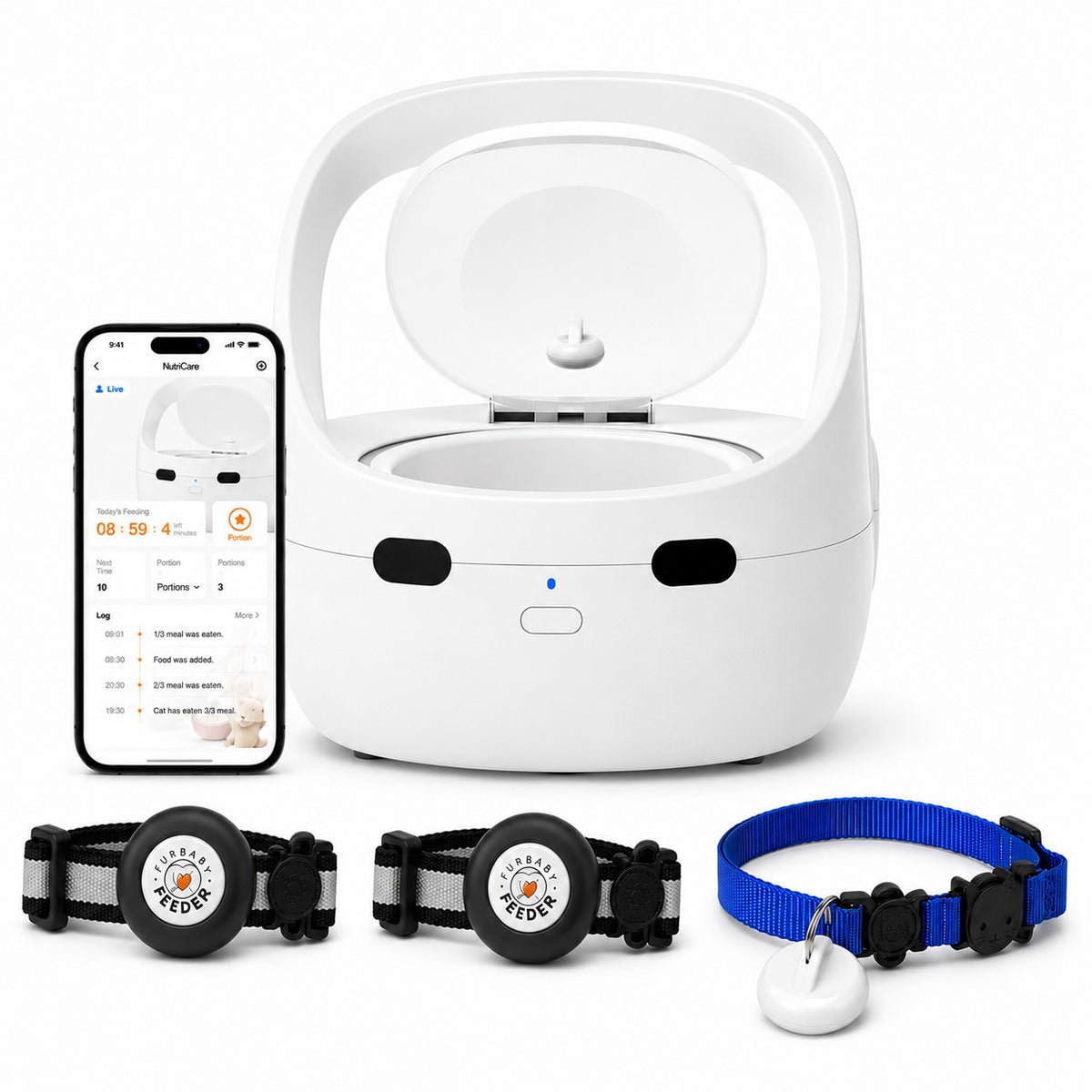 FurBabyFeeder Mini RFID Cat Feeder 3-Tag Bundle Stops Food Stealing