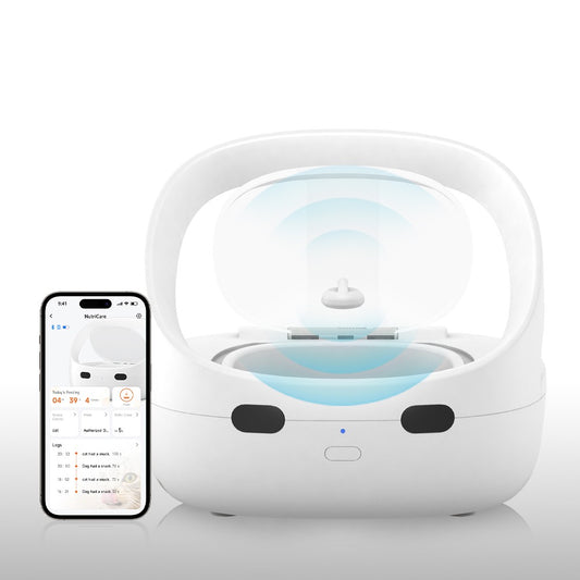 FurBabyFeeder Mini Automatic Cat Feeder - RFID Cat Food Dispenser with Collar Sensor - App Controll - Bluetooth - Ice Pack - Suitable for Both Wet and Dry Food - Multi-Pet