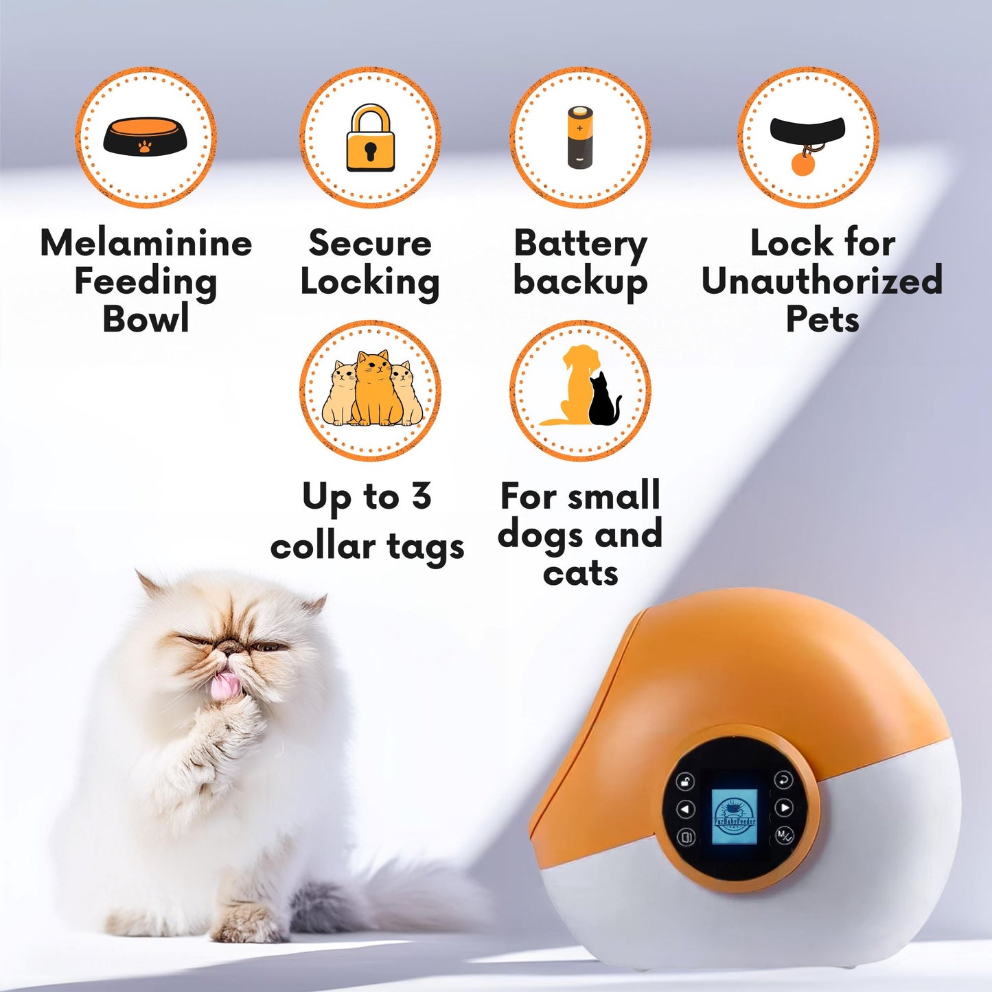 FurBabyFeeder Sphere – Automatic RFID Microchip Pet Feeder for Secure Pet Meals