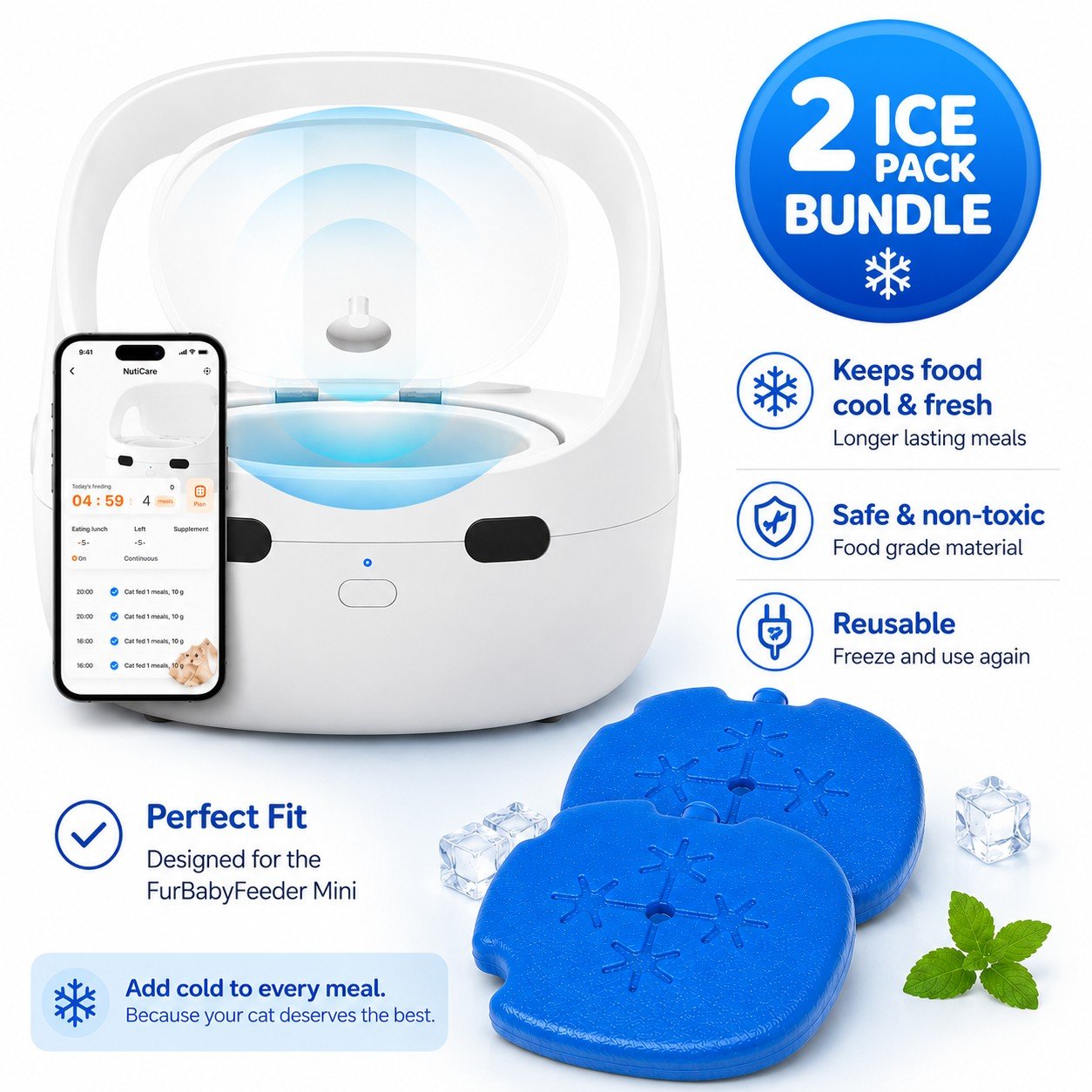 Mini Feeder + 2 Ice Pack Bundle
